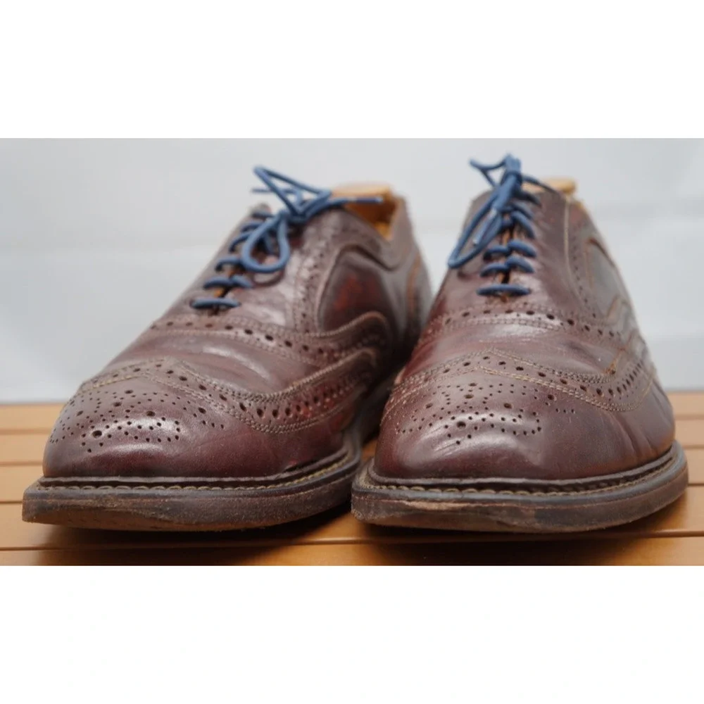 Allen Edmonds MCTAVISH Wingtip Chestnut Brown Shoes Size 10.5 (E Wide)